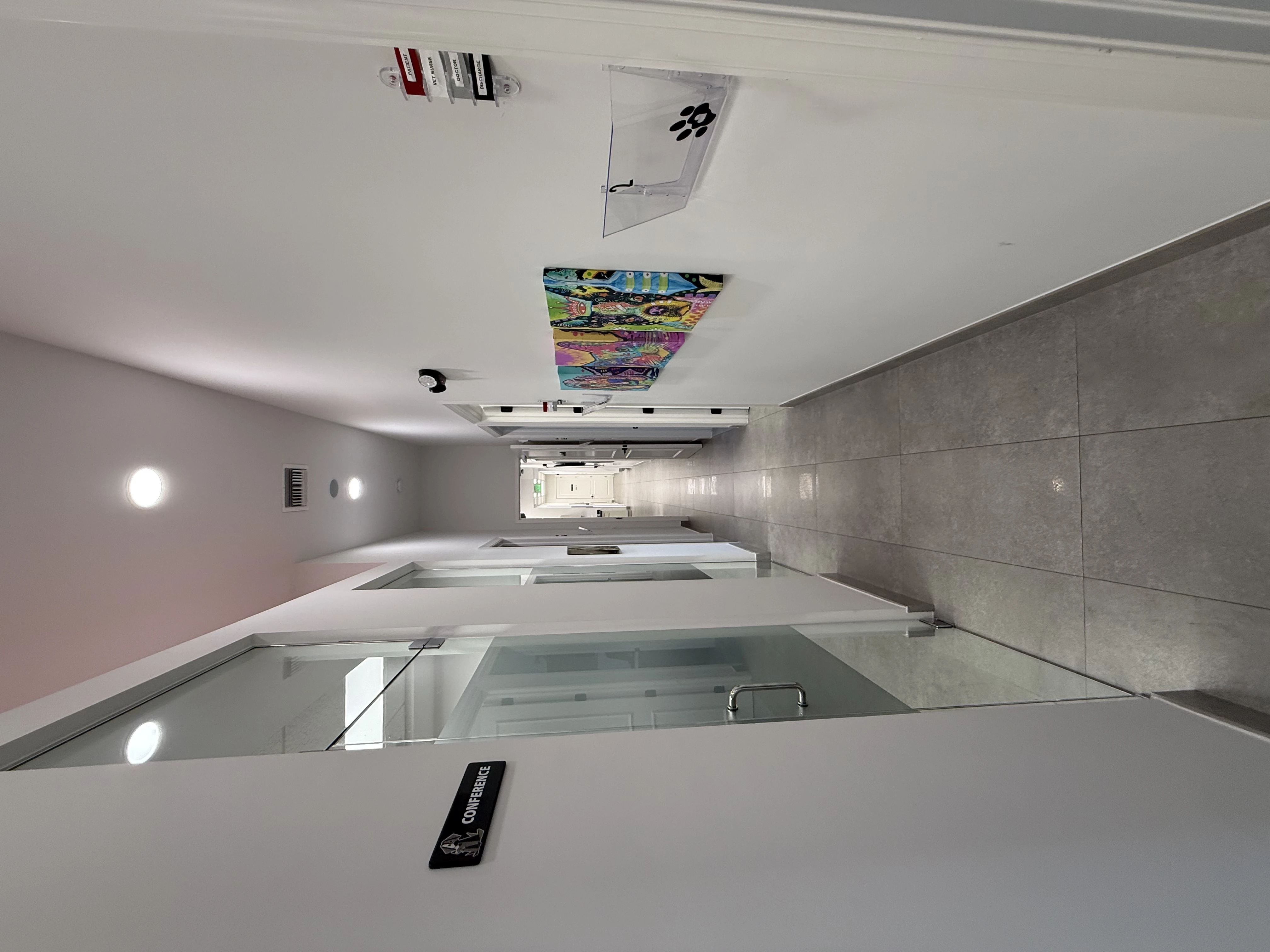 Corridor to the treatment rooms